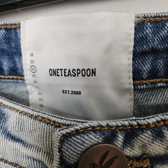 One Teaspoon Jeans Distressed Light Blue denim ripped Neutral Casual Comfy - Picture 12 of 14